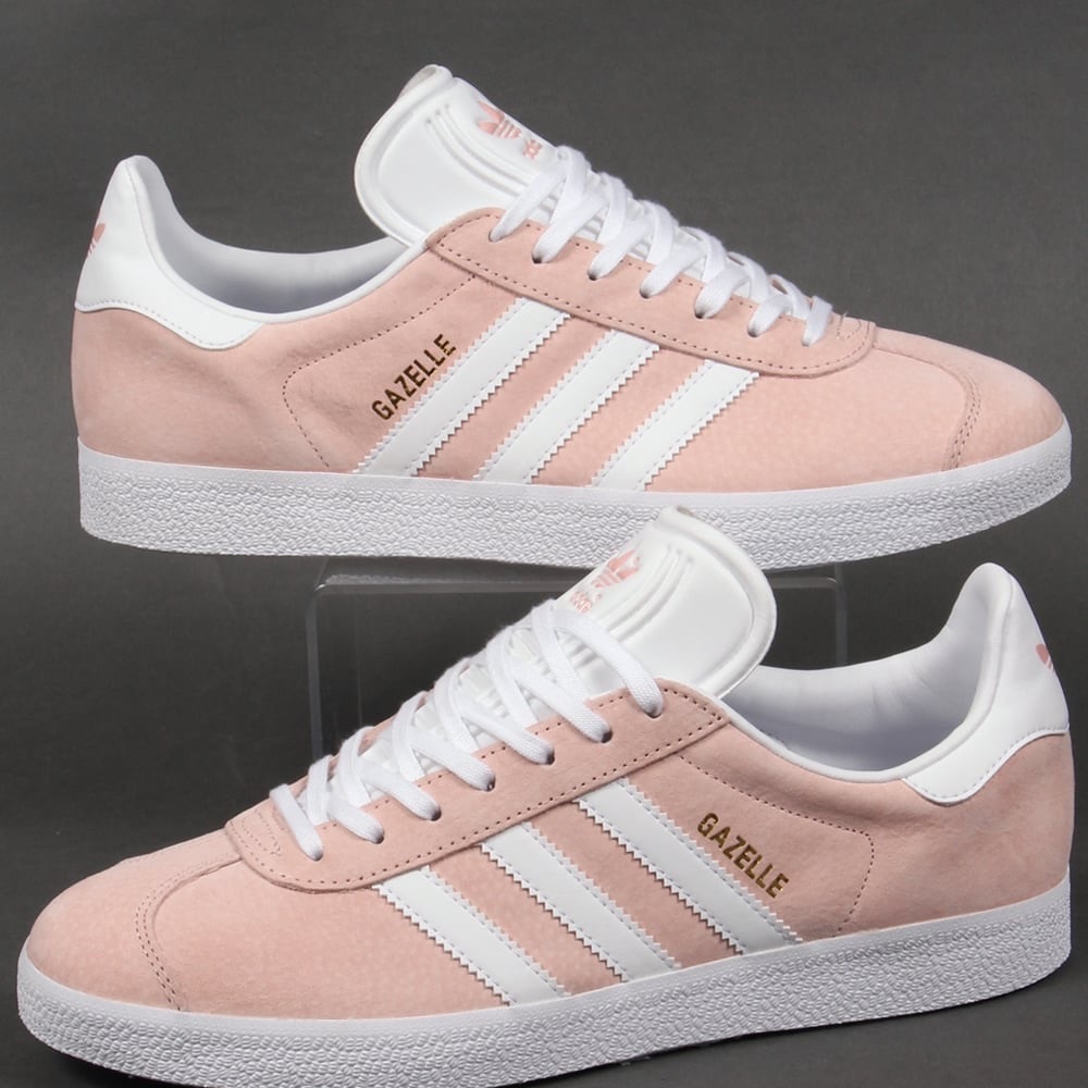 Adidas Gazelle Blush and White Shoes